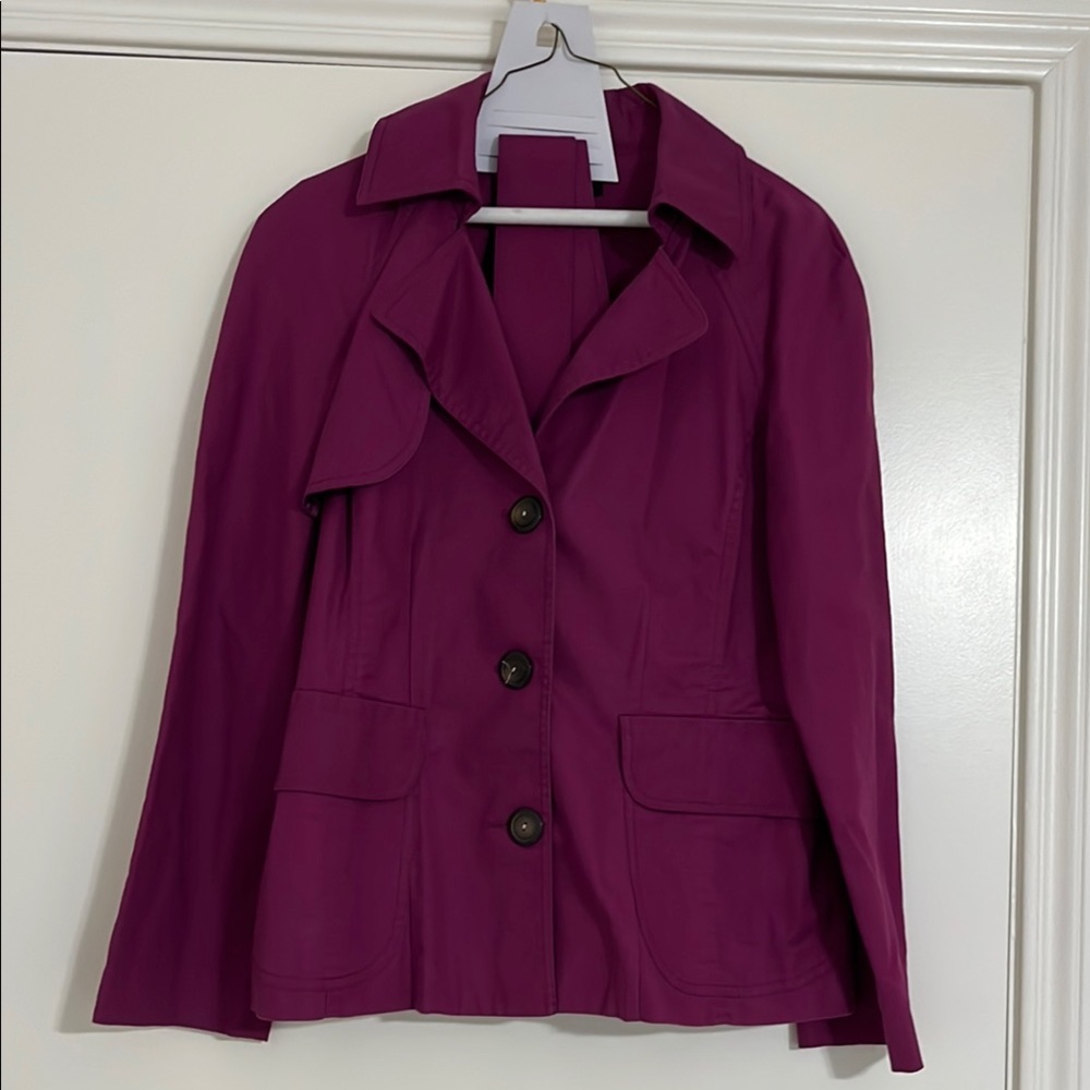 Rafaella Pink Trench Coat with Notched Lapels